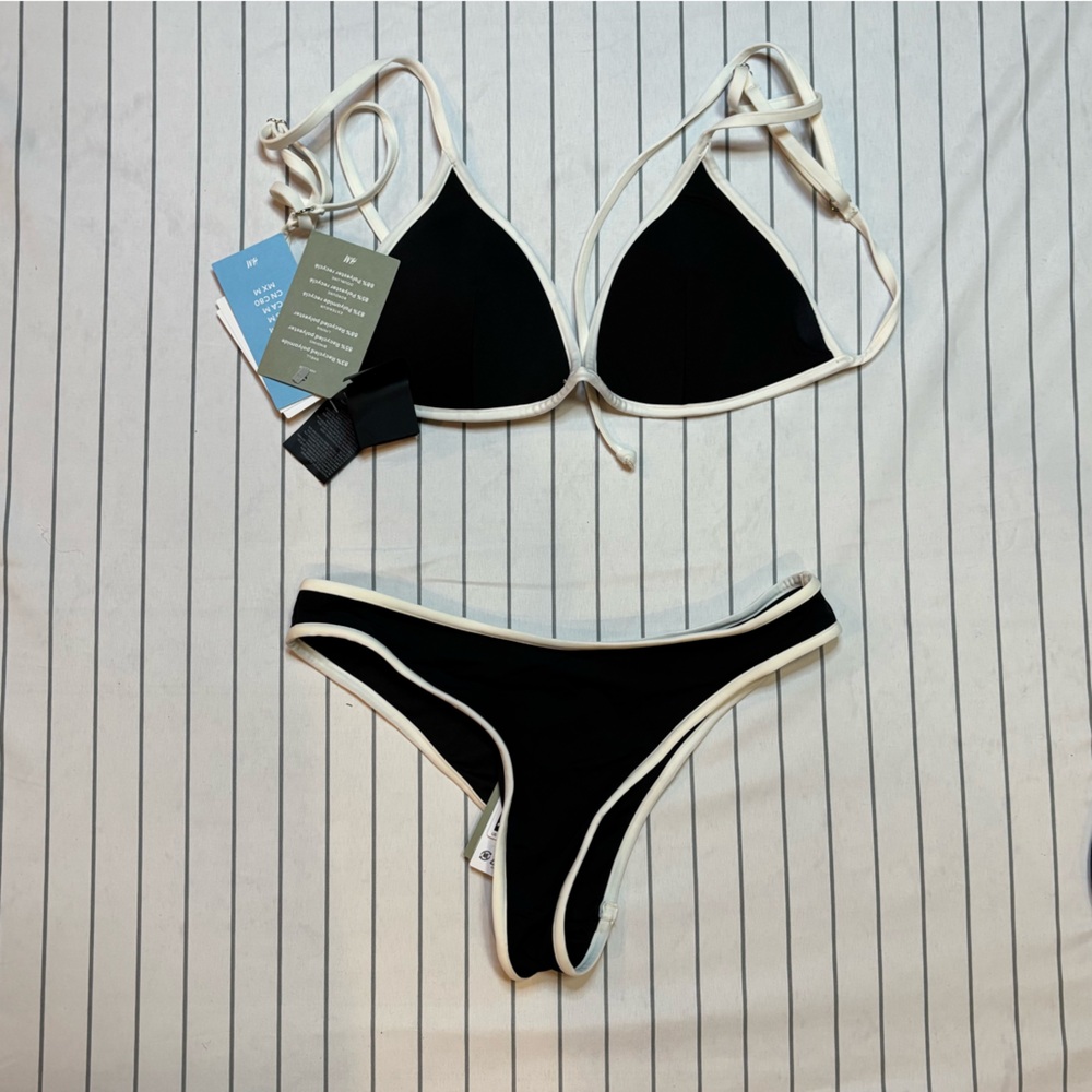 Black and White Bikini Set